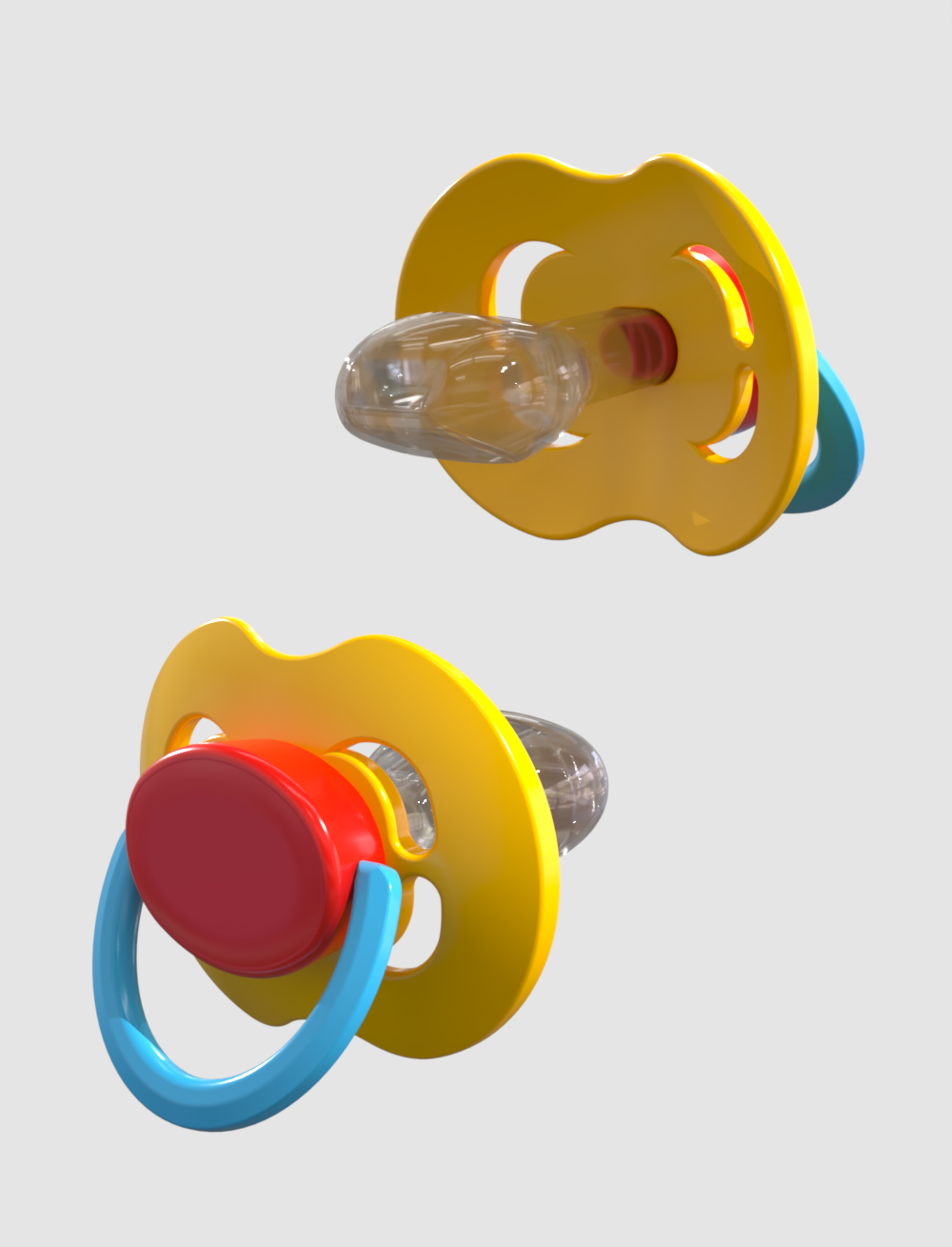 Yellow Red light blue Pacifier Kiddo XXL Pacifier