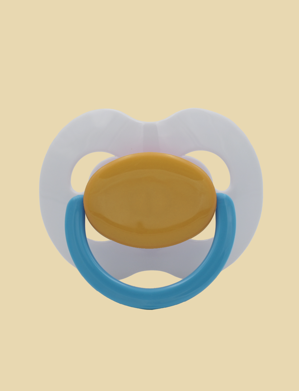 White Yellow Light blue Pacifier Kiddo XXL Pacifier