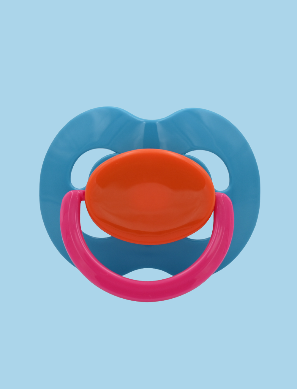 Light blue orange pink Kiddo XXL Pacifier
