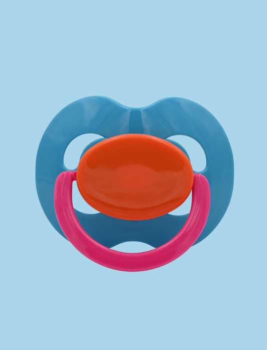 Light blue orange pink Kiddo XXL Pacifier