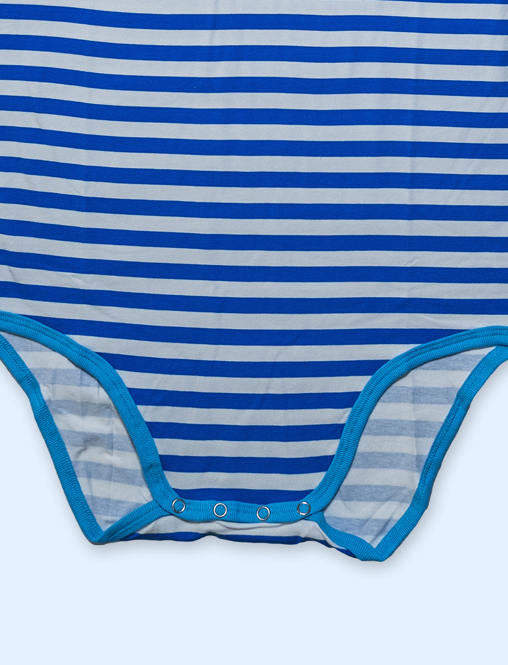 White and Blue Stripes Onesie