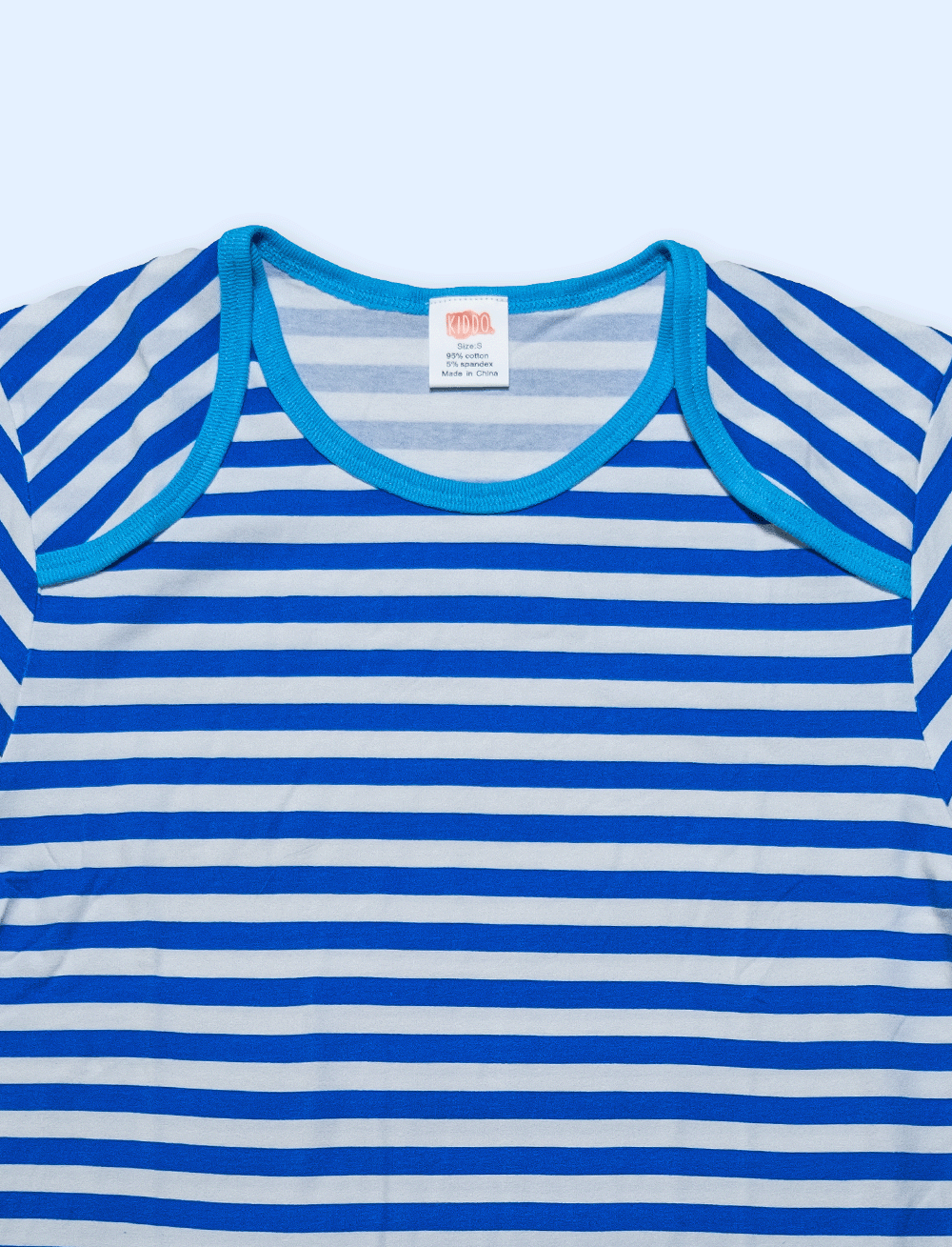 White and Blue Stripes Onesie